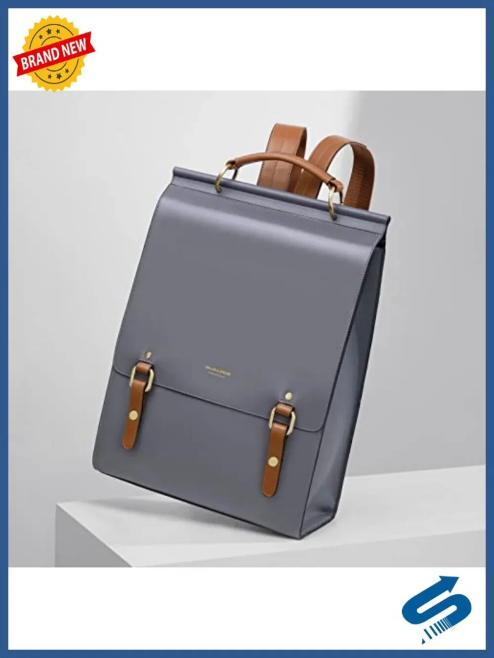 Genuine Leather Fashion Backpack Purse Women Anti-Theft Travel Work School Bag